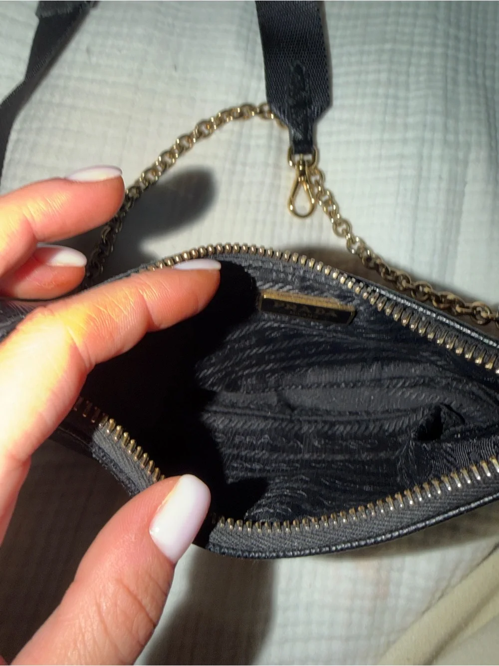 PRADA Black Saffiano Re-Edition Bag Leather